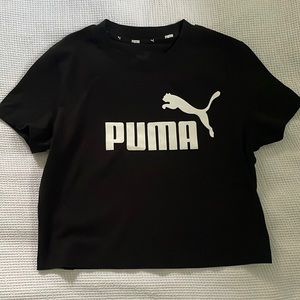 Puma Black Crop Tee like new XS